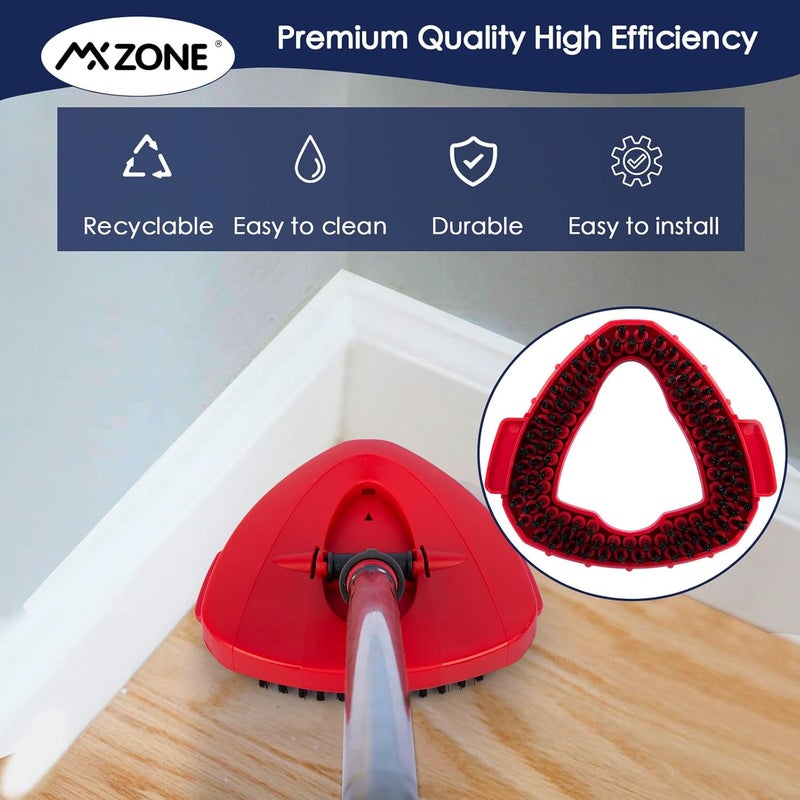 MXZONE Spin Mop Scrub Brush Head Compatible with O Cedar EasyWring 1 Tank System, Shower Floor Scrubber Mop Head Replacement, Hard Bristle Cleaning Brush for Kitchen Tile, Not Fit RinseClean, 2 Pack - Image 4
